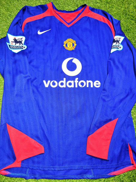 Cristiano Ronaldo Nike Manchester United 2005 2006 Away Long Sleeve Soccer Jersey Shirt L SKU# F5DHA 195598 Nike