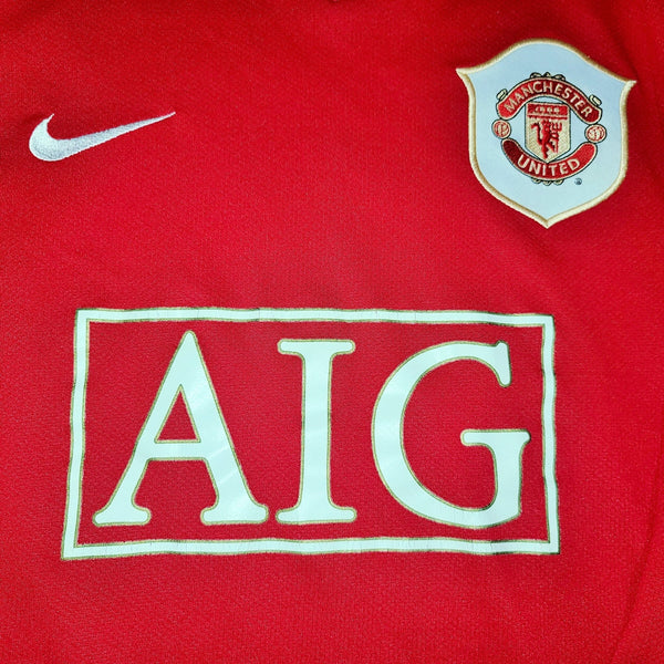 Cristiano Ronaldo Nike Manchester United 2006 2007 UEFA Home Long Sleeve Jersey Shirt L SKU# H6DHA 146815 foreversoccerjerseys