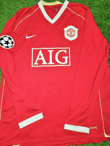 Cristiano Ronaldo Nike Manchester United 2006 2007 UEFA Home Soccer Jersey Shirt XL SKU# H6DHA 146815 Nike