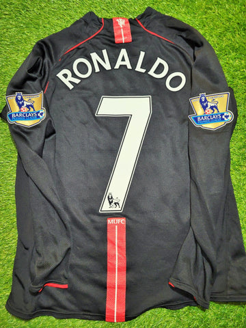 Cristiano Ronaldo Nike Manchester United 2007 2008 Away Long Sleeve Soccer Jersey Shirt M SKU# 238348-010 Nike