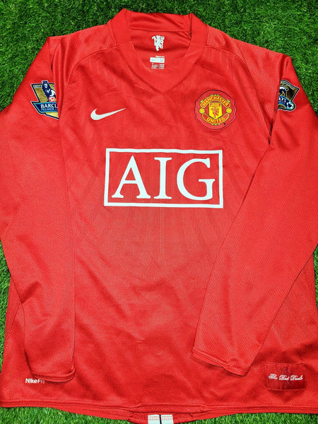 Cristiano Ronaldo Nike Manchester United 2007 2008 Home Long Sleeve Jersey Shirt M SKU# 237925-666 Nike