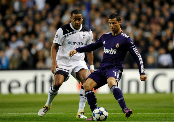 Cristiano Ronaldo Real Madrid 2010 2011 Purple UEFA Jersey Camiseta Shirt L - foreversoccerjerseys