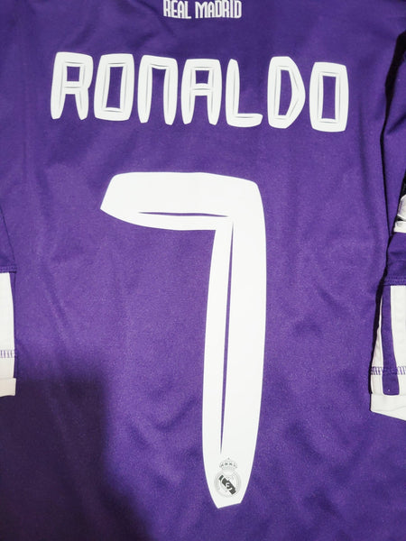 Cristiano Ronaldo Real Madrid 2010 2011 UEFA Third Soccer Jersey Shirt L SKU# P95678 Adidas