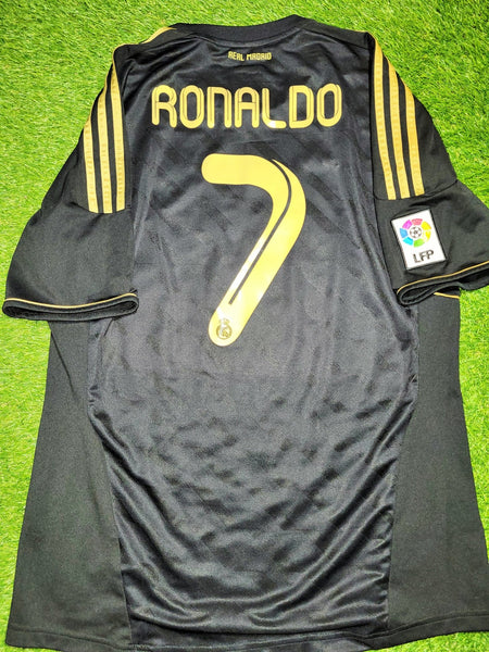 Cristiano Ronaldo Real Madrid 2011 2012 Away Soccer Jersey Shirt L SKU# V13642 Adidas