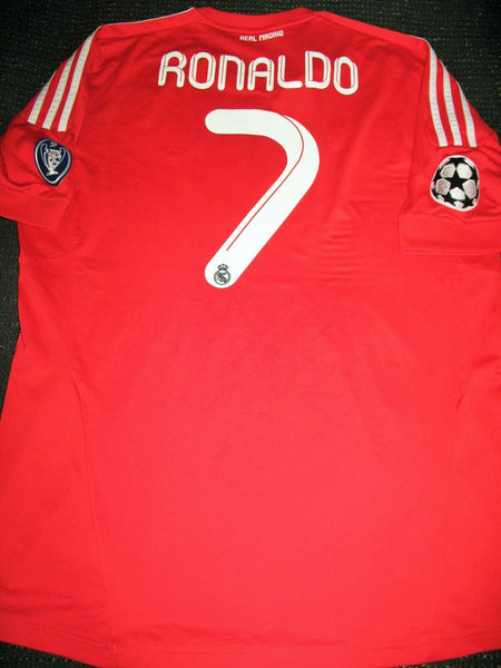 Cristiano Ronaldo Real Madrid 2011 2012 UEFA Red Jersey Shirt XL - foreversoccerjerseys
