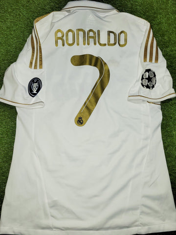 Cristiano Ronaldo Real Madrid 2011 2012 UEFA Soccer Jersey Shirt M SKU# V13646 Adidas