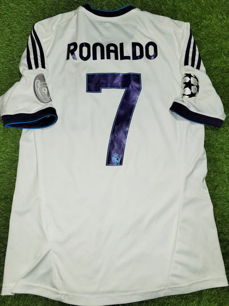 Cristiano Ronaldo Real Madrid 2012 2013 UEFA Home Soccer Jersey Camiseta Shirt M SKU# W41768 Adidas