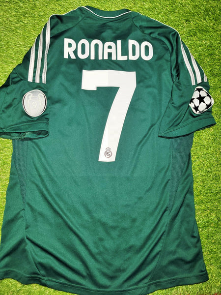 Cristiano Ronaldo Real Madrid 2012 2013 UEFA Third Soccer Jersey Shirt M SKU# X53540 AV1001 Adidas