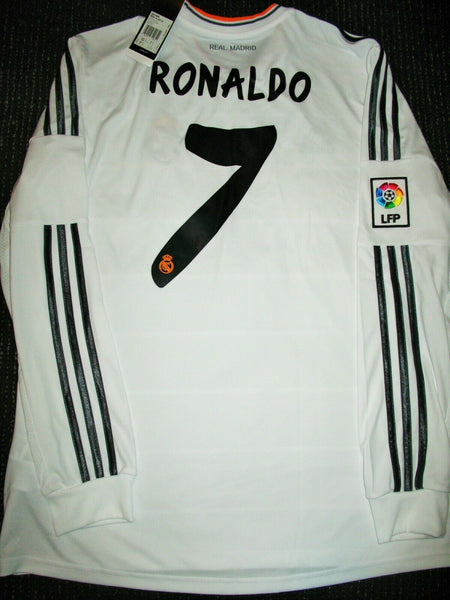 Cristiano Ronaldo Real Madrid 2013 2014 Jersey Camiseta Shirt Maglia XL BNWT LS - foreversoccerjerseys
