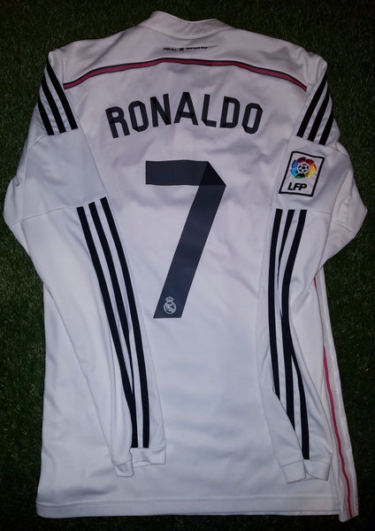 Cristiano Ronaldo Real Madrid 2014 2015 Long Sleeve Jersey Shirt M F49660 foreversoccerjerseys