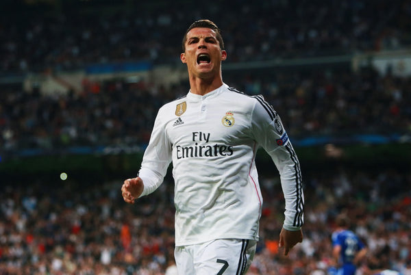 Cristiano Ronaldo Real Madrid 2014 2015 Long Sleeve UEFA Jersey Shirt L SKU# F49660 foreversoccerjerseys