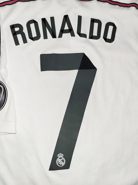 Cristiano Ronaldo Real Madrid 2014 2015 UEFA Home Jersey Shirt XL SKU# M38202 Adidas