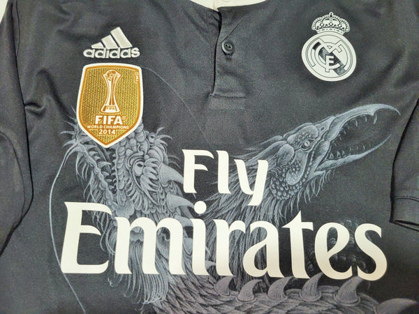 Cristiano Ronaldo Real Madrid 2014 2015 Yamamoto Dragon Y-3 UEFA Third Soccer Jersey Shirt L SKU# F49264 Adidas