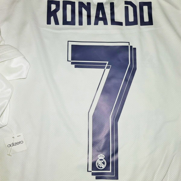 Cristiano Ronaldo Real Madrid 2015 2016 ADIZERO Player Issue Jersey Camiseta Shirt XL BNWT SKU# S12654 foreversoccerjerseys