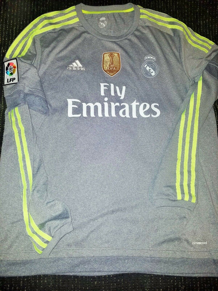 Cristiano Ronaldo Real Madrid 2015 2016 Gray Long Sleeve Jersey Camiseta Shirt XL - foreversoccerjerseys