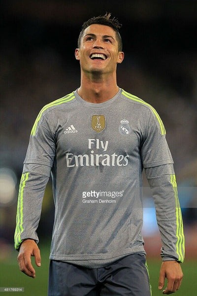 Cristiano Ronaldo Real Madrid 2015 2016 Gray Long Sleeve Jersey Camiseta Shirt XL - foreversoccerjerseys