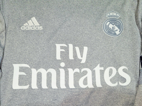 Cristiano Ronaldo Real Madrid 2015 2016 Grey Away Long Sleeve Jersey Camiseta Shirt M SKU# S12686 Adidas