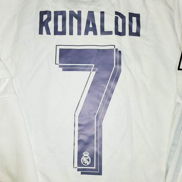 Cristiano Ronaldo Real Madrid 2015 2016 Long Sleeve Jersey Camiseta Shirt Maglia L SKU# S12653 foreversoccerjerseys