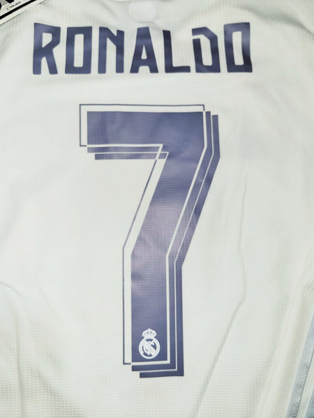 Cristiano Ronaldo Real Madrid 2015 2016 Long Sleeve UEFA FINAL Jersey Camiseta Shirt BNWT L SKU# S12653 Adidas