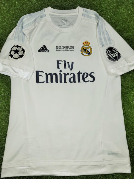 Cristiano Ronaldo Real Madrid 2015 2016 UEFA FINAL Home Jersey Camiseta Shirt M SKU# S12614 Adidas