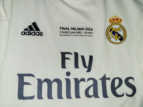 Cristiano Ronaldo Real Madrid 2015 2016 UEFA FINAL Home Jersey Camiseta Shirt Maglia BNWT L SKU# S12614 Adidas