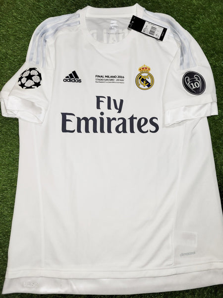 Cristiano Ronaldo Real Madrid 2015 2016 UEFA FINAL Home Jersey Camiseta Shirt Maglia BNWT L SKU# S12614 Adidas