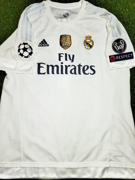 Cristiano Ronaldo Real Madrid 2015 2016 UEFA Home Jersey Camiseta Shirt Maglia XL SKU# AK2496 foreversoccerjerseys