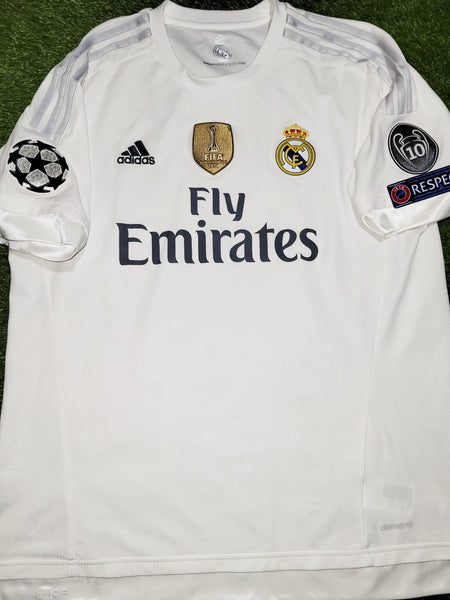 Cristiano Ronaldo Real Madrid 2015 2016 UEFA Home Soccer Jersey Shirt XL SKU# AK2496 Adidas