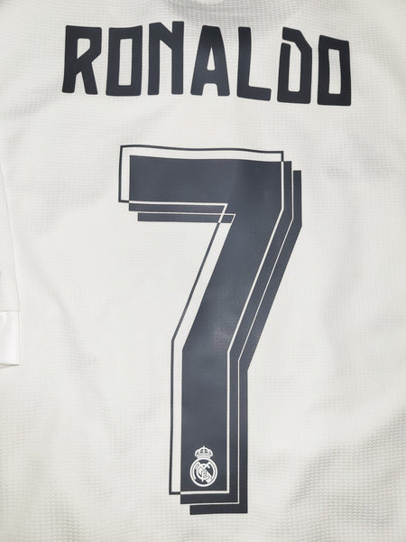 Cristiano Ronaldo Real Madrid 2015 2016 UEFA Home Soccer Jersey Shirt XL SKU# AK2496 Adidas