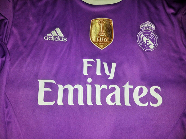 Cristiano Ronaldo Real Madrid 2016 2017 Purple Long Sleeve Jersey Shirt Maglia L - foreversoccerjerseys