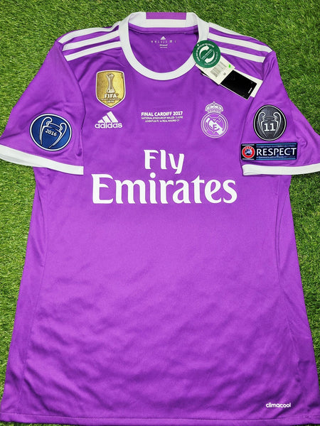 Cristiano Ronaldo Real Madrid 2016 2017 UEFA FINAL Purple Away Jersey Shirt BNWT M SKU# AI5158 Adidas