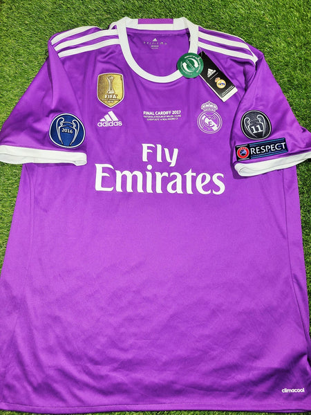 Cristiano Ronaldo Real Madrid 2016 2017 UEFA FINAL Purple Away Jersey Shirt BNWT M SKU# AI5158 Adidas