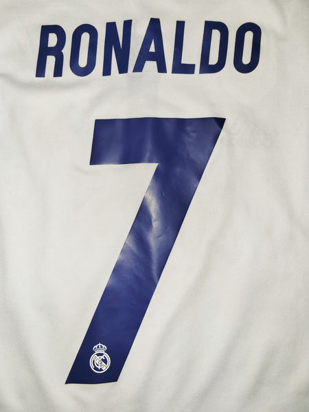 Cristiano Ronaldo Real Madrid 2016 2017 UEFA Home Jersey Camiseta Shirt M SKU# S94992 Adidas