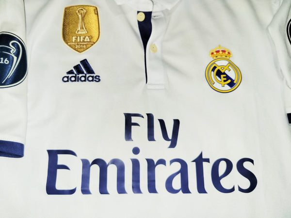 Cristiano Ronaldo Real Madrid 2016 2017 UEFA Home Jersey Camiseta Shirt M SKU# S94992 Adidas