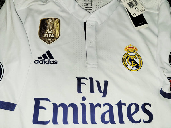 Cristiano Ronaldo Real Madrid 2016 2017 UEFA Home PLAYER ISSUE Jersey Shirt BNWT XL SKU# AI5171 Adidas