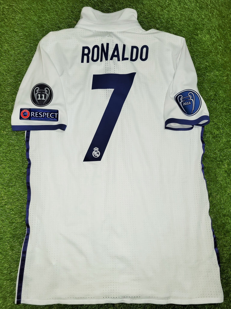 Cristiano Ronaldo Real Madrid 2016 2017 UEFA Home PLAYER ISSUE Jersey Shirt L SKU# AI5171 Adidas