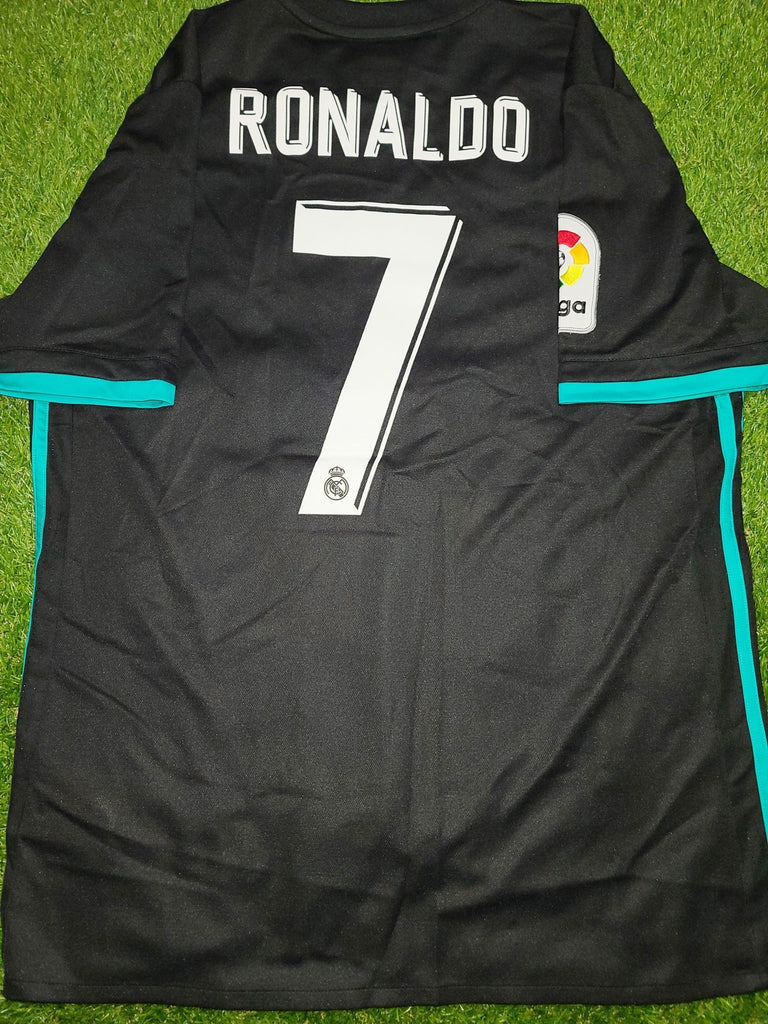 Cristiano Ronaldo Real Madrid 2017 2018 Black Jersey Shirt Maglia L SK –  foreversoccerjerseys