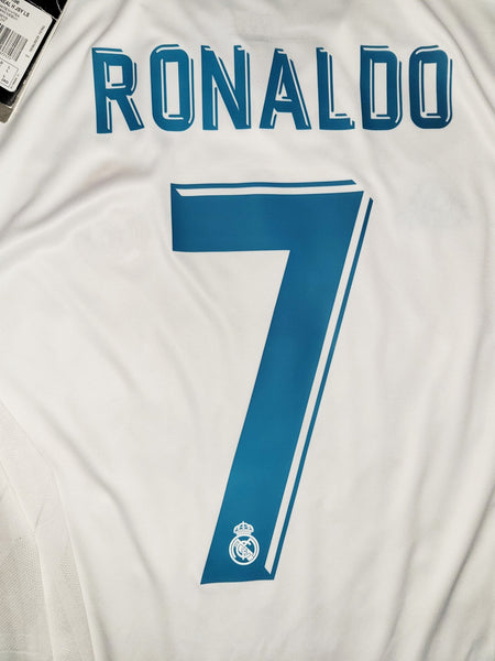 Cristiano Ronaldo Real Madrid 2017 2018 LAST GAME UEFA FINAL Long Sleeve Soccer Jersey Shirt BNWT L SKU# B31106 Adidas