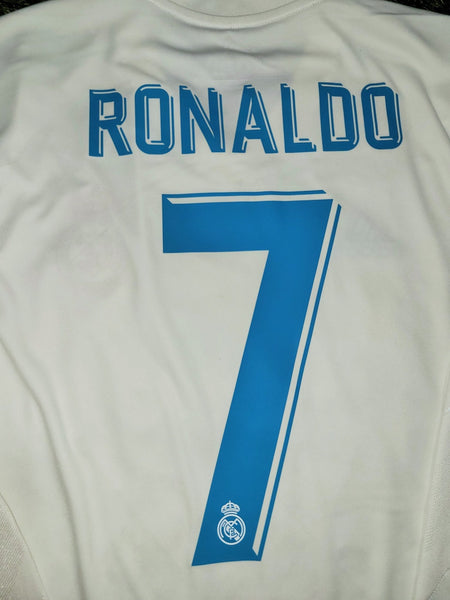 Cristiano Ronaldo Real Madrid 2017 2018 LAST GAME UEFA FINAL Long Sleeve Soccer Jersey Shirt M SKU# B31106 Adidas