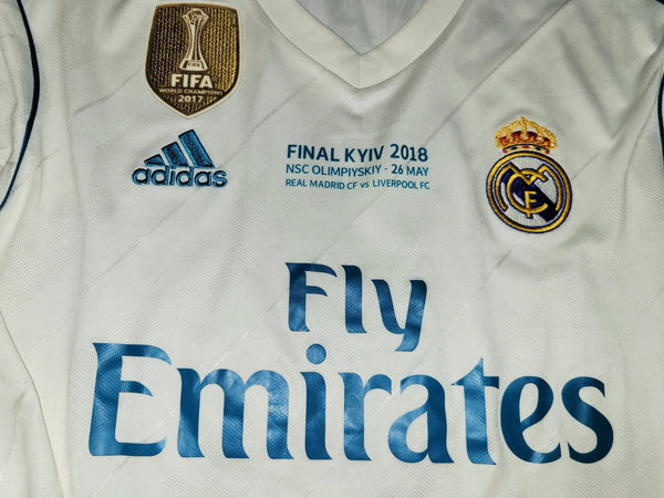 Cristiano Ronaldo Real Madrid 2017 2018 LAST GAME UEFA FINAL Long Sleeve Soccer Jersey Shirt M SKU# B31106 Adidas