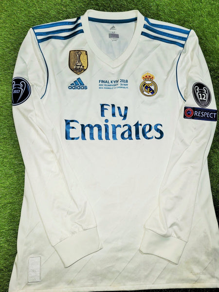 Cristiano Ronaldo Real Madrid 2017 2018 LAST GAME UEFA FINAL Long Sleeve Soccer Jersey Shirt M SKU# B31106 Adidas