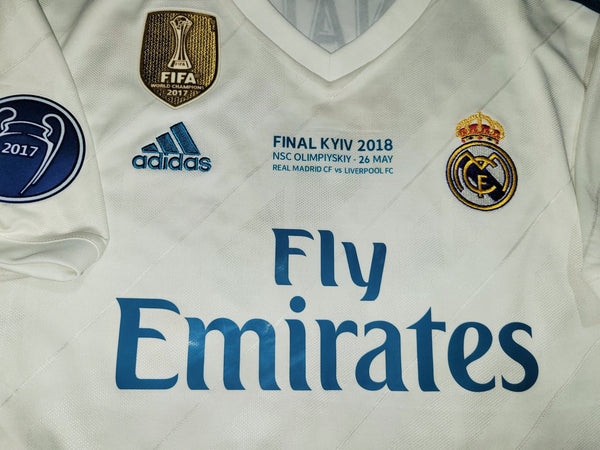 Cristiano Ronaldo Real Madrid 2017 2018 LAST GAME UEFA FINAL Soccer Jersey Shirt L SKU# B31106 Adidas