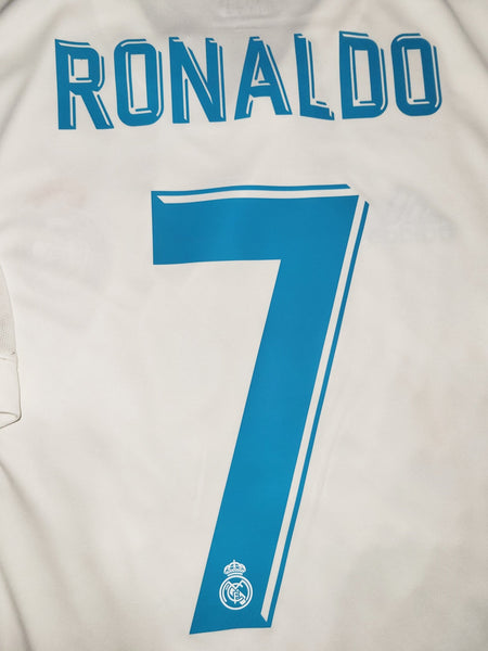 Cristiano Ronaldo Real Madrid 2017 2018 LAST GAME UEFA FINAL Soccer Jersey Shirt L SKU# B31106 Adidas