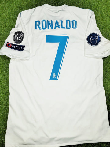 Cristiano Ronaldo Real Madrid 2017 2018 LAST GAME UEFA FINAL Soccer Jersey Shirt M SKU# B31106 Adidas