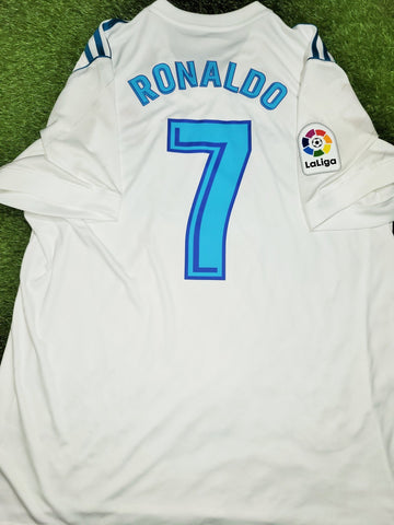 Cristiano Ronaldo Real Madrid 2017 2018 Soccer Jersey Shirt XL SKU# B31109 Adidas