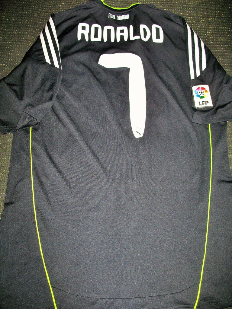 Cristiano Ronaldo Real Madrid Black 2010 2011 Jersey Camiseta Shirt Maglia XL - foreversoccerjerseys
