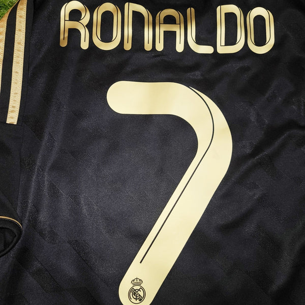 Cristiano Ronaldo Real Madrid Black 2011 2012 Jersey Shirt Camiseta Maglia M SKU# V13642 foreversoccerjerseys