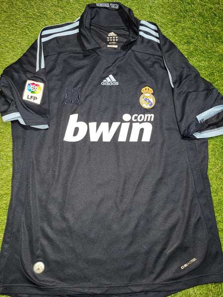 Cristiano Ronaldo Real Madrid DEBUT SEASON 2009 2010 Away Soccer Jersey Shirt L SKU# E84339 AV1001 Adidas