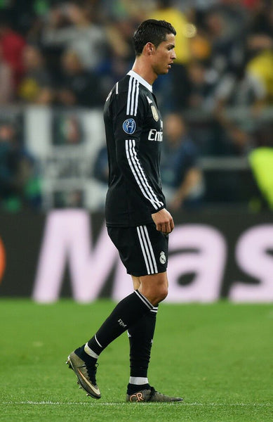 Cristiano Ronaldo Real Madrid Dragon Y-3 2014 2015 UEFA Black Jersey Camiseta Shirt M SKU# F49264 - foreversoccerjerseys