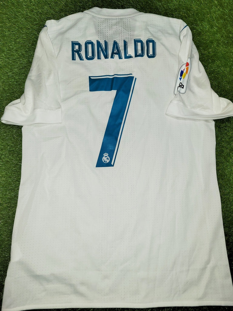 Cristiano Ronaldo Real Madrid Home 2017 2018 LAST SEASON ADIZERO PLAYER ISSUE Jersey Shirt XL SKU# B31097 Adidas